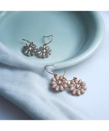 【イナカノアトリエ】くすみフラワーピアス(GS)