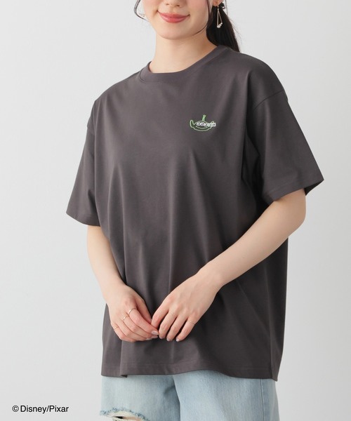 Honeys(ハニーズ)の「【ハニさら・接触冷感・UVカット】トイ・ストーリー/ゆるT(Tシャツ/カットソー・キッズ・ライトグリーン/ホワイト/スミクロ/オートミール・S/M/LL/L/150cm)」の3枚目の写真