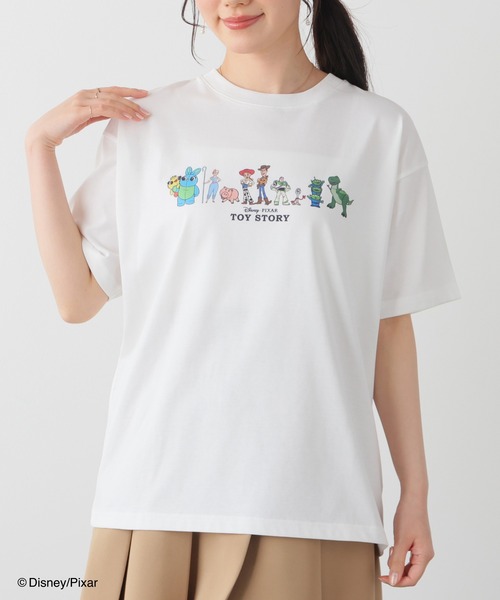 Honeys(ハニーズ)の「【ハニさら・接触冷感・UVカット】トイ・ストーリー/ゆるT(Tシャツ/カットソー・キッズ・ライトグリーン/ホワイト/スミクロ/オートミール・S/M/LL/L/150cm)」の21枚目の写真