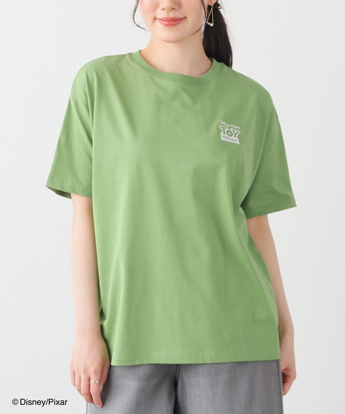 Honeys(ハニーズ)の「【ハニさら・接触冷感・UVカット】トイ・ストーリー/ゆるT(Tシャツ/カットソー・キッズ・ライトグリーン/ホワイト/スミクロ/オートミール・S/M/LL/L/150cm)」の7枚目の写真