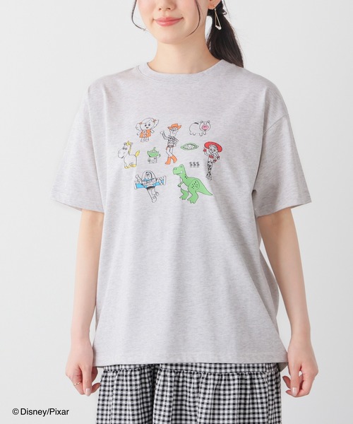 Honeys(ハニーズ)の「【ハニさら・接触冷感・UVカット】トイ・ストーリー/ゆるT(Tシャツ/カットソー・キッズ・ライトグリーン/ホワイト/スミクロ/オートミール・S/M/LL/L/150cm)」の13枚目の写真