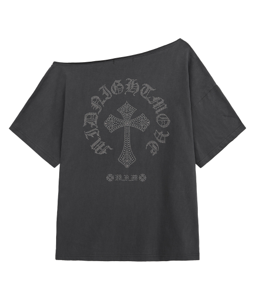 Midnight Move(ミッドナイトムーブ)の「cb cross t (dark grey)(Tシャツ/カットソー・レディース・その他・FREE)」の1枚目の写真