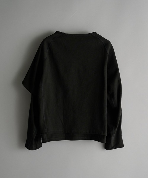 CONZ(コンズ)の「【OPPOSE DUALITY】One Side Half Long Sleeve T-Shirts Cotton(Tシャツ/カットソー・メンズ・ブラック/グレー・46/44)」の3枚目の写真