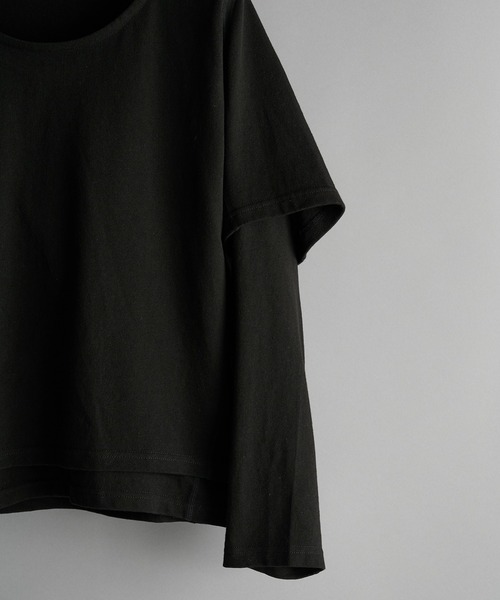 CONZ(コンズ)の「【OPPOSE DUALITY】One Side Half Long Sleeve T-Shirts Cotton(Tシャツ/カットソー・メンズ・ブラック/グレー・46/44)」の5枚目の写真
