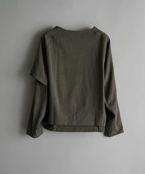 CONZ(コンズ)の「【OPPOSE DUALITY】One Side Half Long Sleeve T-Shirts Cotton(Tシャツ/カットソー・メンズ・ブラック/グレー・46/44)」の11枚目の写真