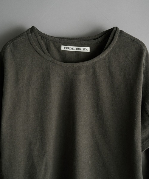 CONZ(コンズ)の「【OPPOSE DUALITY】One Side Half Long Sleeve T-Shirts Cotton(Tシャツ/カットソー・メンズ・ブラック/グレー・46/44)」の12枚目の写真