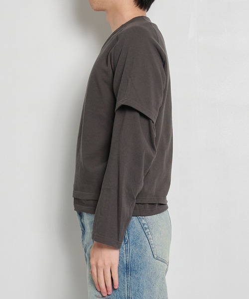 CONZ(コンズ)の「【OPPOSE DUALITY】One Side Half Long Sleeve T-Shirts Cotton(Tシャツ/カットソー・メンズ・ブラック/グレー・46/44)」の17枚目の写真