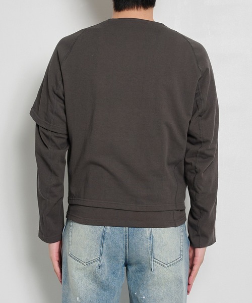 CONZ(コンズ)の「【OPPOSE DUALITY】One Side Half Long Sleeve T-Shirts Cotton(Tシャツ/カットソー・メンズ・ブラック/グレー・46/44)」の18枚目の写真