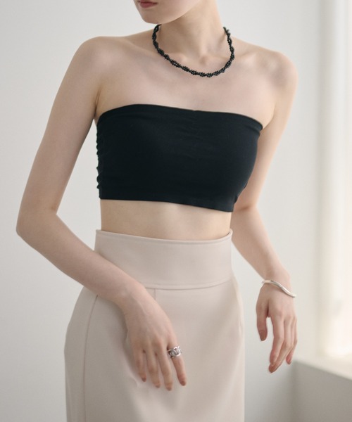 LAULEN(ローレン)の「double strap hook tube bra /ダブルストラップ ホックチューブブラ(チューブトップ・レディース・アイボリー/ホワイト/ブラック・FREE)」の6枚目の写真