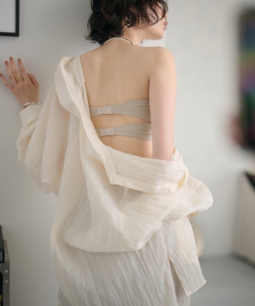 LAULEN(ローレン)の「double strap hook tube bra /ダブルストラップ ホックチューブブラ(チューブトップ・レディース・アイボリー/ホワイト/ブラック・FREE)」の11枚目の写真