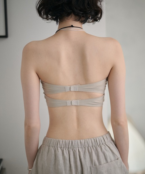 LAULEN(ローレン)の「double strap hook tube bra /ダブルストラップ ホックチューブブラ(チューブトップ・レディース・アイボリー/ホワイト/ブラック・FREE)」の10枚目の写真