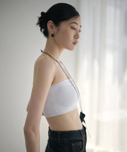 LAULEN(ローレン)の「double strap hook tube bra /ダブルストラップ ホックチューブブラ(チューブトップ・レディース・アイボリー/ホワイト/ブラック・FREE)」の16枚目の写真