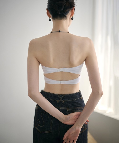 LAULEN(ローレン)の「double strap hook tube bra /ダブルストラップ ホックチューブブラ(チューブトップ・レディース・アイボリー/ホワイト/ブラック・FREE)」の17枚目の写真