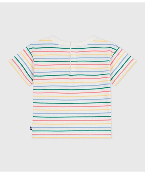 PETIT BATEAU(プチバトー)の「ボーダー半袖Tシャツ(Tシャツ/カットソー・キッズ・ホワイト系その他・12MONTH/18MONTH/36MONTH/24MONTH)」の4枚目の写真