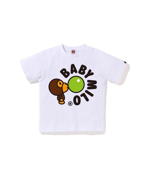 A BATHING APE(アベイシングエイプ)の「MILO GUM BALL TEE(Tシャツ/カットソー・キッズ・ホワイト/ブラック/イエロー/ピンク・120/110/130/100/140/90)」の1枚目の写真
