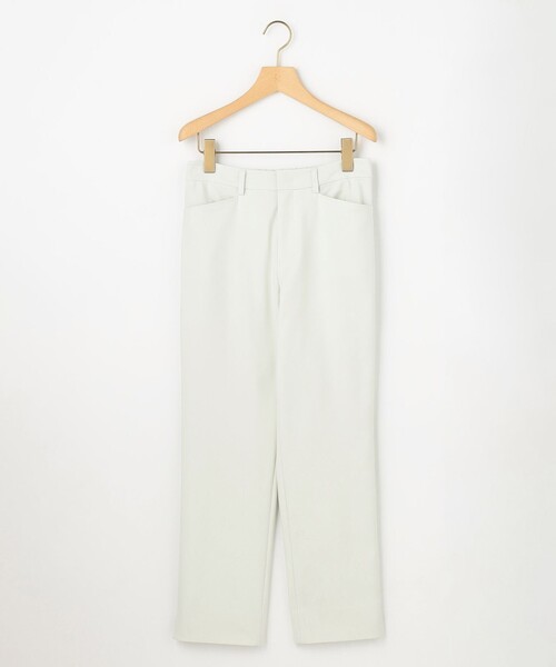 組曲(クミキョク)の「サテンストレッチ スリムパンツ(その他パンツ・レディース・サックスブルー系/ブラック系・3/1/2)」の4枚目の写真