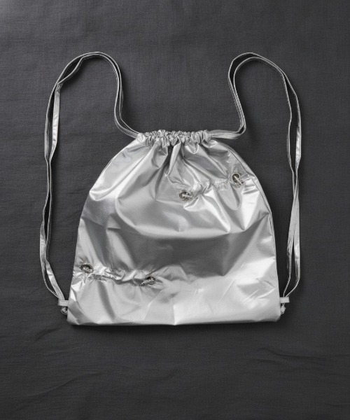 Burner(バーナー)の「【OKUOKU 0909】ナップサック oku-bag-46-18【RBTS】(バックパック/リュック・メンズ・ブラック系その他/ブラック/シルバー・FREE)」の12枚目の写真