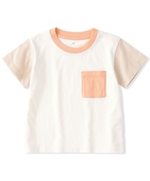 ベビー　あたまするっと　カラーブロッククルーネック半袖Ｔシャツ
