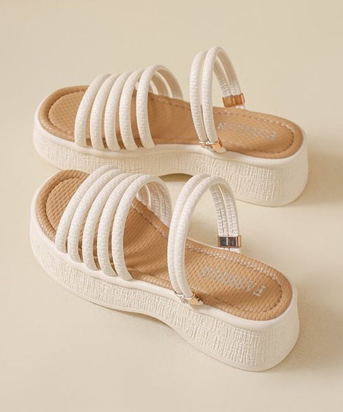 Miniministore(ミニミニストア)の「ストラップサンダル レディース 太ヒール(サンダル・レディース・ベージュ/アイボリー/ブラック・25.0cm/22.5cm/24.5cm/24.0cm/23.5cm/23.0cm)」の14枚目の写真