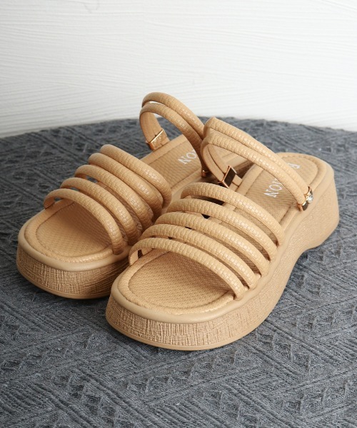 Miniministore(ミニミニストア)の「ストラップサンダル レディース 太ヒール(サンダル・レディース・ベージュ/アイボリー/ブラック・25.0cm/22.5cm/24.5cm/24.0cm/23.5cm/23.0cm)」の19枚目の写真