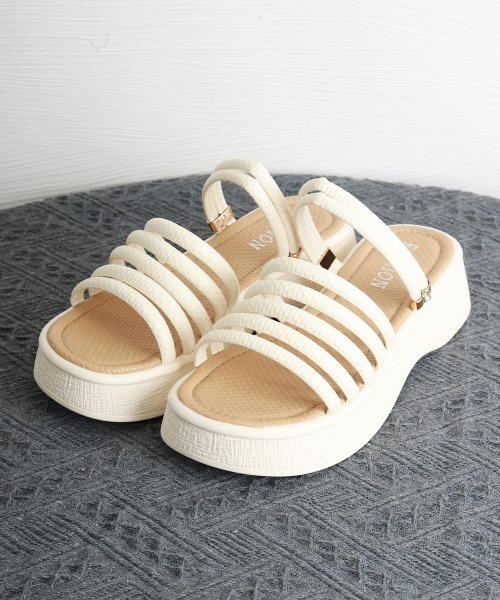 Miniministore(ミニミニストア)の「ストラップサンダル レディース 太ヒール(サンダル・レディース・ベージュ/アイボリー/ブラック・25.0cm/22.5cm/24.5cm/24.0cm/23.5cm/23.0cm)」の21枚目の写真