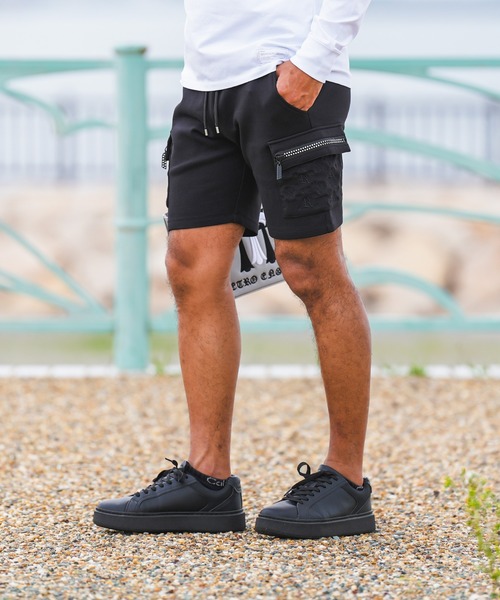 adamsJUGGLER（アダムスジャグラー）の「RTEGモノグラムR.Sカーゴショートパンツ（その他パンツ・メンズ・ブラック/グレー・XL/S/L/M）」の3枚目の写真