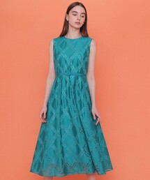 Coral プリントローンシャツフレア ワンピース（シャツワンピース