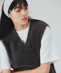 シャギー ニット ベスト