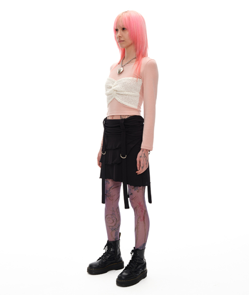youthbath（ユースバース）の「RIBBON LONG SLEEVE_PEACH（Tシャツ/カットソー・レディース・その他・MEDIUM/SMALL）」の3枚目の写真