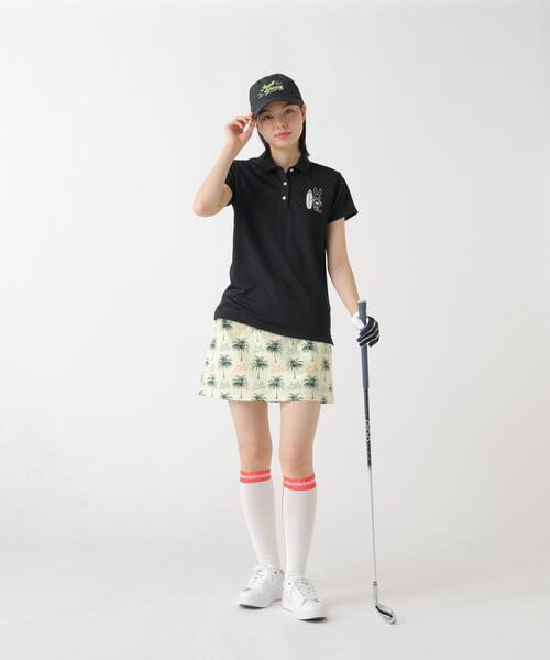 Jack Bunny!!(ジャックバニー)の「【Jack Bunny!!】ASEIYARN半袖ポロシャツ(ポロシャツ・レディース・ブルー/ブラック・SMALL)」の3枚目の写真