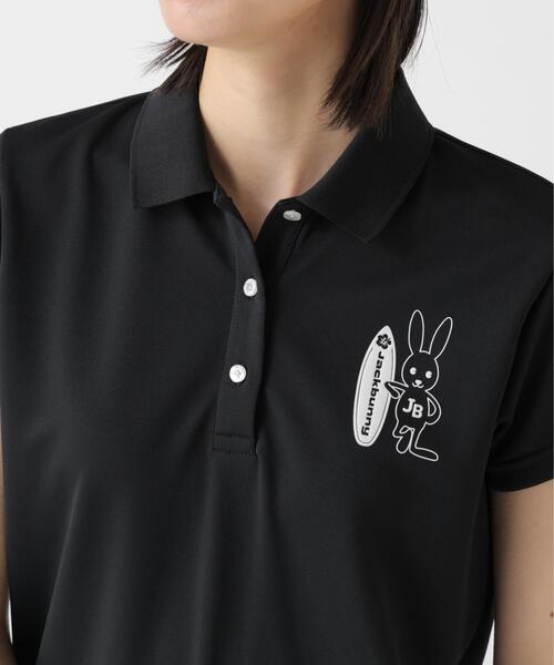 Jack Bunny!!(ジャックバニー)の「【Jack Bunny!!】ASEIYARN半袖ポロシャツ(ポロシャツ・レディース・ブルー/ブラック・SMALL)」の7枚目の写真