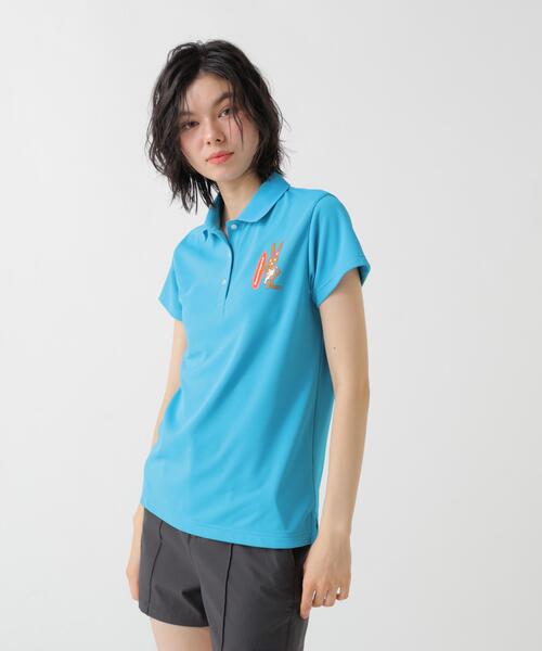 Jack Bunny!!(ジャックバニー)の「【Jack Bunny!!】ASEIYARN半袖ポロシャツ(ポロシャツ・レディース・ブルー/ブラック・SMALL)」の14枚目の写真
