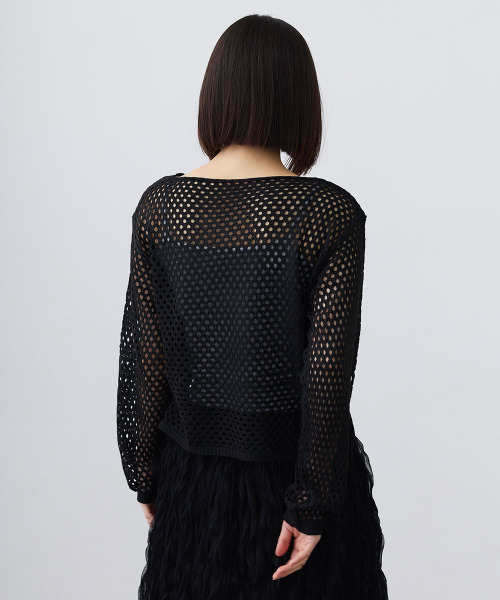 Mirette(ミレット)の「ルーズメッシュニットプルオーバー / Loose Mesh Knit Pullover(ニット/セーター・レディース・アイボリー/ホワイト/ブラック・FREE)」の16枚目の写真