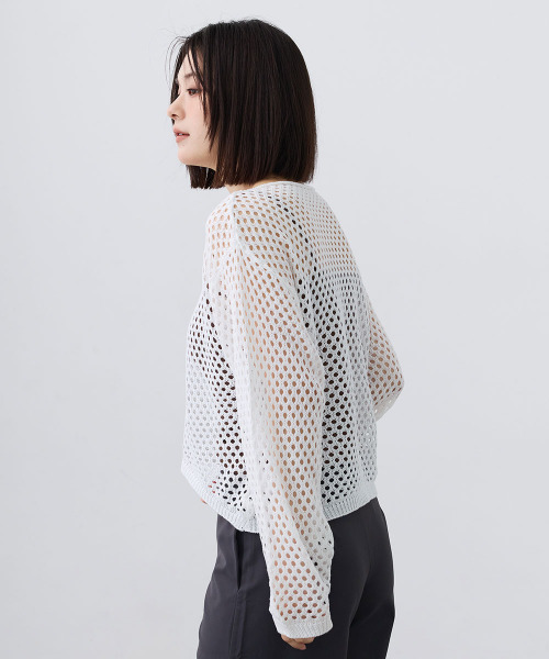 Mirette(ミレット)の「ルーズメッシュニットプルオーバー / Loose Mesh Knit Pullover(ニット/セーター・レディース・アイボリー/ホワイト/ブラック・FREE)」の19枚目の写真