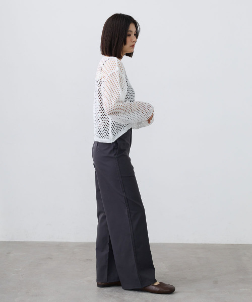 Mirette(ミレット)の「ルーズメッシュニットプルオーバー / Loose Mesh Knit Pullover(ニット/セーター・レディース・アイボリー/ホワイト/ブラック・FREE)」の8枚目の写真