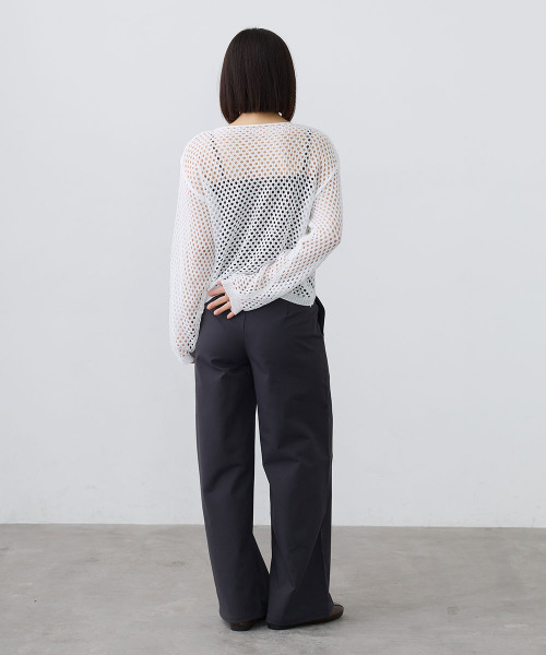Mirette(ミレット)の「ルーズメッシュニットプルオーバー / Loose Mesh Knit Pullover(ニット/セーター・レディース・アイボリー/ホワイト/ブラック・FREE)」の9枚目の写真