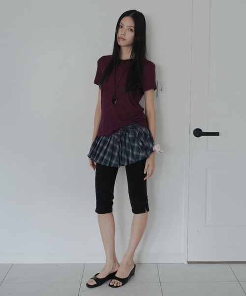 FEKETE(フェケテ)の「wrapping mini pleated skirt / ラッピングミニプリーツスカート(スカート・レディース・グリーン/ミント/ブラウン・FREE)」の21枚目の写真