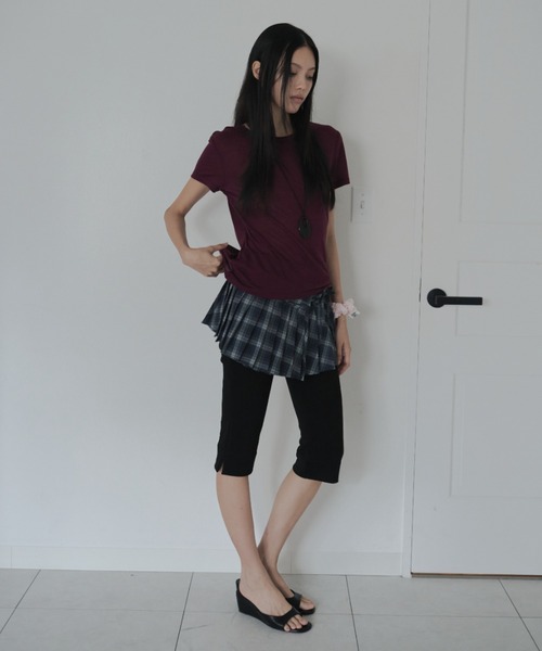 FEKETE(フェケテ)の「wrapping mini pleated skirt / ラッピングミニプリーツスカート(スカート・レディース・グリーン/ミント/ブラウン・FREE)」の22枚目の写真