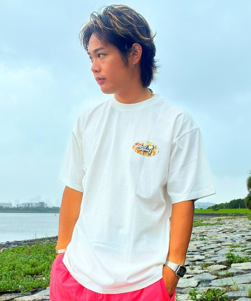 LOCALMOTION HAWAII(ローカルモーション ハワイ)の「サーフオーバルパームプリントTシャツ(Tシャツ/カットソー・メンズ・ホワイト/ネイビー・X-LARGE/LARGE/MEDIUM/SMALL)」の7枚目の写真