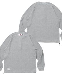 【BEN DAVIS】BIG WAFFLE HENLEY WIDE P/O / ワッフル ヘンリー ネック ワイドシルエット ロンT ユニセックス 長袖