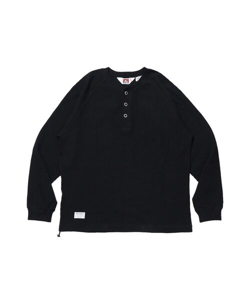 BEN DAVIS(ベンデイビス)の「【BEN DAVIS】BIG WAFFLE HENLEY WIDE P/O / ワッフル ヘンリー ネック ワイドシルエット ロンT ユニセックス 長袖(Tシャツ/カットソー・メンズ・ネイビー/オフホワイト/ライトグレー/ブラック/ダークブラウン・X-LARGE/LARGE/MEDIUM)」の11枚目の写真