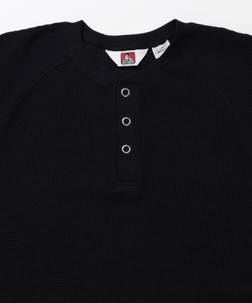 BEN DAVIS(ベンデイビス)の「【BEN DAVIS】BIG WAFFLE HENLEY WIDE P/O / ワッフル ヘンリー ネック ワイドシルエット ロンT ユニセックス 長袖(Tシャツ/カットソー・メンズ・ネイビー/オフホワイト/ライトグレー/ブラック/ダークブラウン・X-LARGE/LARGE/MEDIUM)」の13枚目の写真