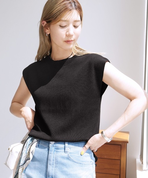 reca（レカ）の「高見えシルキーノースリニット（ニット/セーター・レディース・アイボリー/ブラック/モカ・FREE）」の9枚目の写真