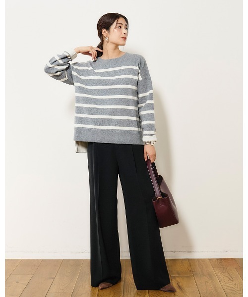 DoCLASSE( ドゥクラッセ)の「トリアセダブル・ワイドパンツ(その他パンツ・レディース・ブラック/グレイッシュブルー・7/11)」の5枚目の写真
