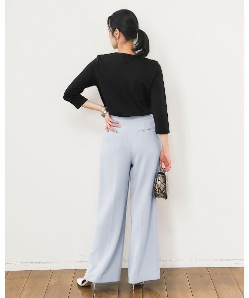 DoCLASSE( ドゥクラッセ)の「トリアセダブル・ワイドパンツ(その他パンツ・レディース・ブラック/グレイッシュブルー・7/11)」の12枚目の写真