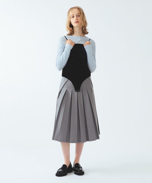 Ray BEAMS(レイビームス)の「ベロア ボディスーツ キャミソール(Tシャツ/カットソー・レディース・ブラック/ピンク・ONE SIZE)」の3枚目の写真