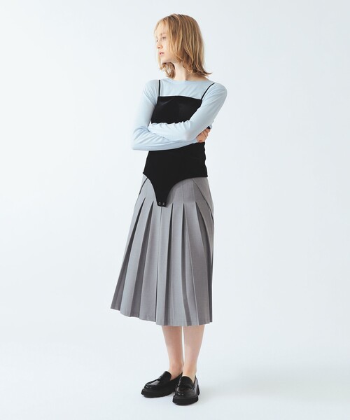 Ray BEAMS(レイビームス)の「ベロア ボディスーツ キャミソール(Tシャツ/カットソー・レディース・ブラック/ピンク・ONE SIZE)」の4枚目の写真