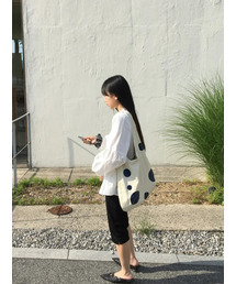 Dot Bubble Bag_Glossy Ivory