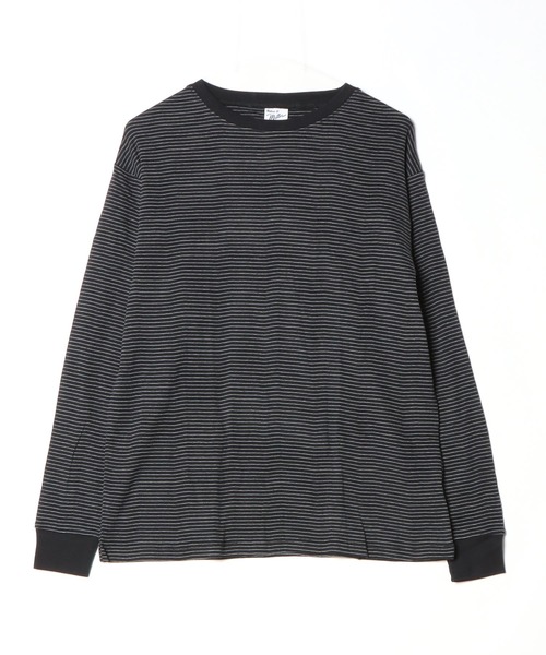 MILLER(ミラー)の「R.P.miller/Panel-Ribbed CF Crew-Neck Long-Sleeve T-Shirt /142C 秋服 冬服(Tシャツ/カットソー・レディース・ホワイト/ブラック系・LL/L/M)」の2枚目の写真