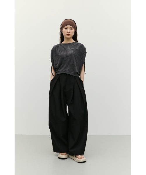 STYLEMIXER(スタイルミキサー)の「【大人気パンツが再入荷&新色追加】タックフォルムパンツ(その他パンツ・レディース・グレー/キャメル/アイボリー/ブラック・SMALL/MEDIUM)」の15枚目の写真